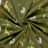 Jersey Stoff Safari Tieren