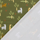 Jersey Stoff Safari Tieren
