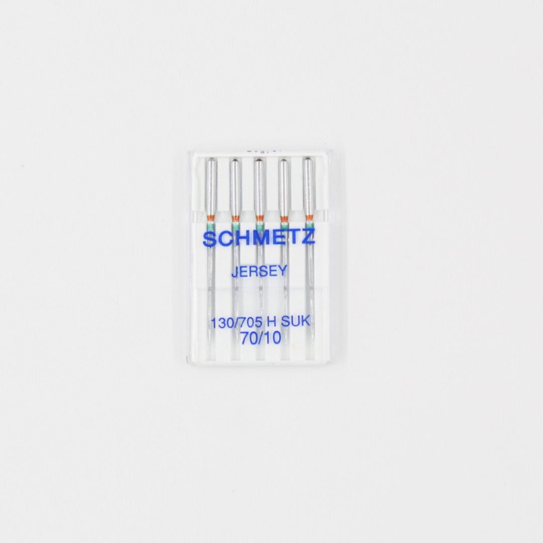 Schmetz Jersey Nadeln 70/10 im 5er Blister – Nähmaschinennadeln für elastische Stoffe