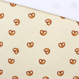 Jersey Stoff Brezel Beige