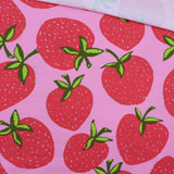 Jersey Stoff Erdbeeren | Rosa
