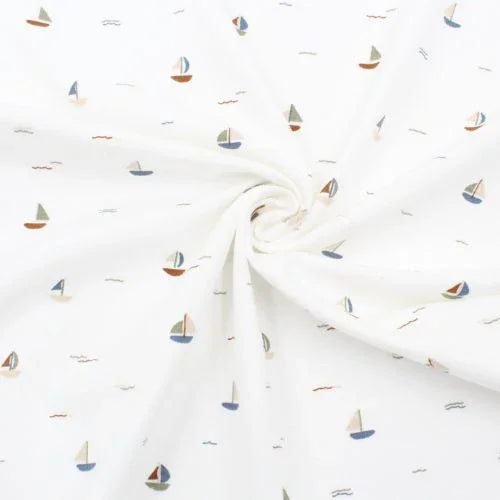 Jersey Stoff Segelboote