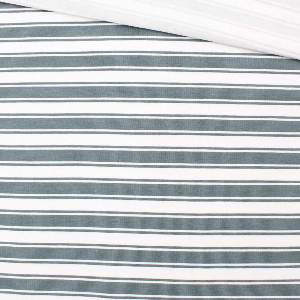 Jersey Stoff Streifen | Taubenblau