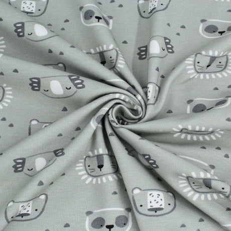 Meterware Jersey mit Tierdesign – ideal für Strampler und T-Shirts

