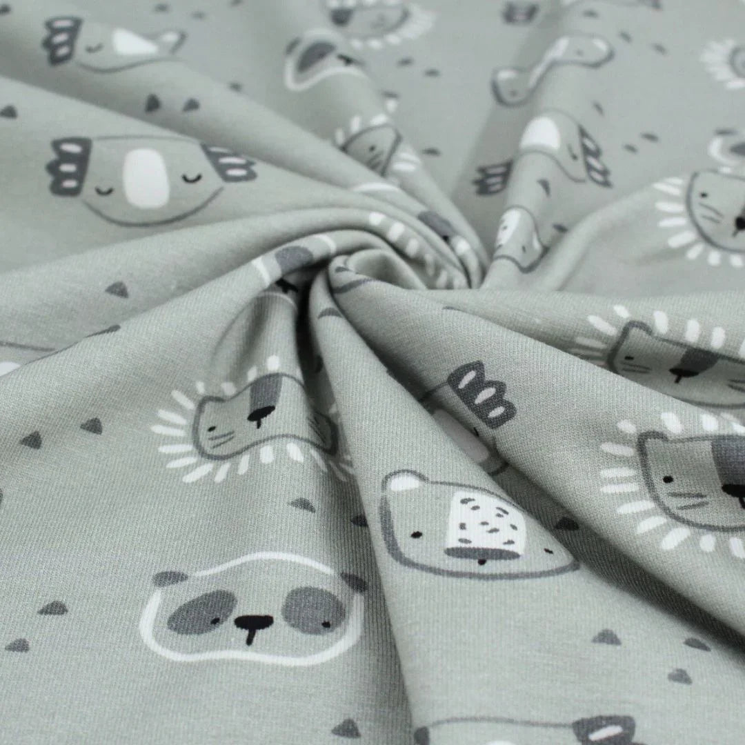 Kinderstoff mit Koalas und Panda-Bären – OEKO-TEX zertifiziert