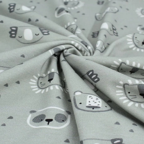Kinderstoff mit Koalas und Panda-Bären – OEKO-TEX zertifiziert