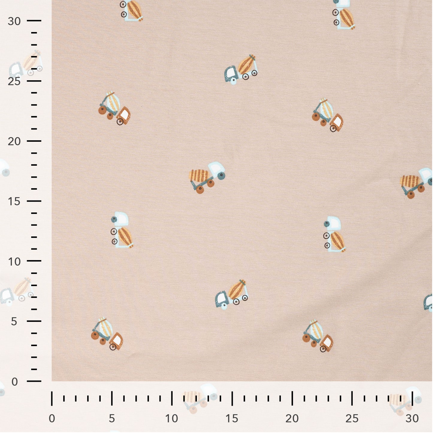 Baumwolljersey Baustellenfahrzeuge | Sand
