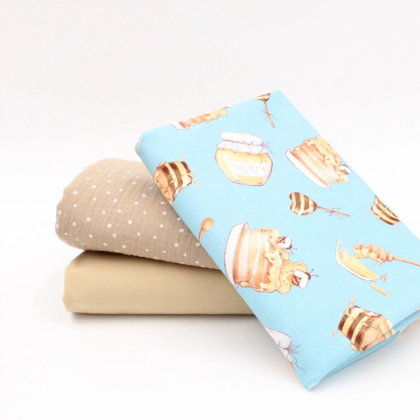 Jersey Stoff Bienen und Honig