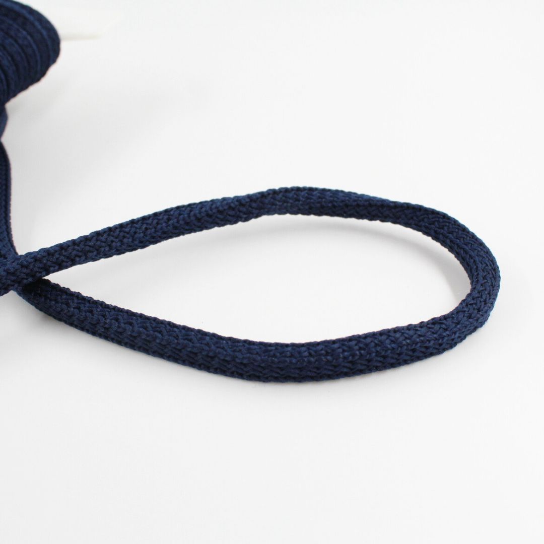 Kordel viereckig 5mm – ideal für Kapuzen und Mäntel, Marineblau