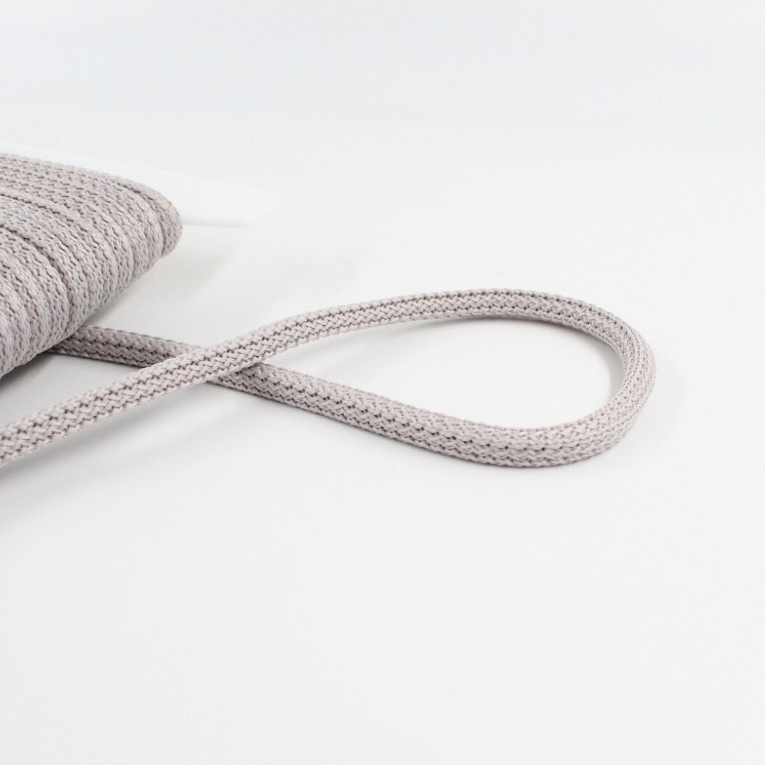 Kordel Meterware 5mm – quadratische Textilkordel für Rucksäcke und DIY | Helltaupe
