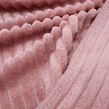 Kuscheliger Gerippter Fleecestoff in Nude Rosa: Der Perfekte Stoff für Gemütliche Nähprojekte mit Rückseite