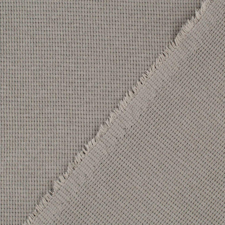 Mini Waffeljersey in Taupe mit der Rückseite