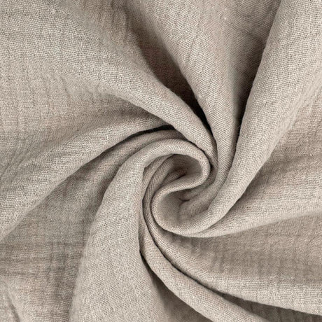 Weicher und luftiger Musselin Stoff in Beige Ideal für luftige Sommerkleidung, Decken und stilvolle Accessoires. Weich, leicht & vielseitig!