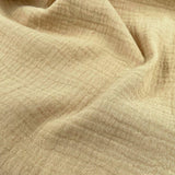 Musselin Stoff in  Gelbbeige 
