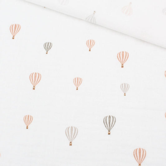 Musselinstoff Heißluftballons