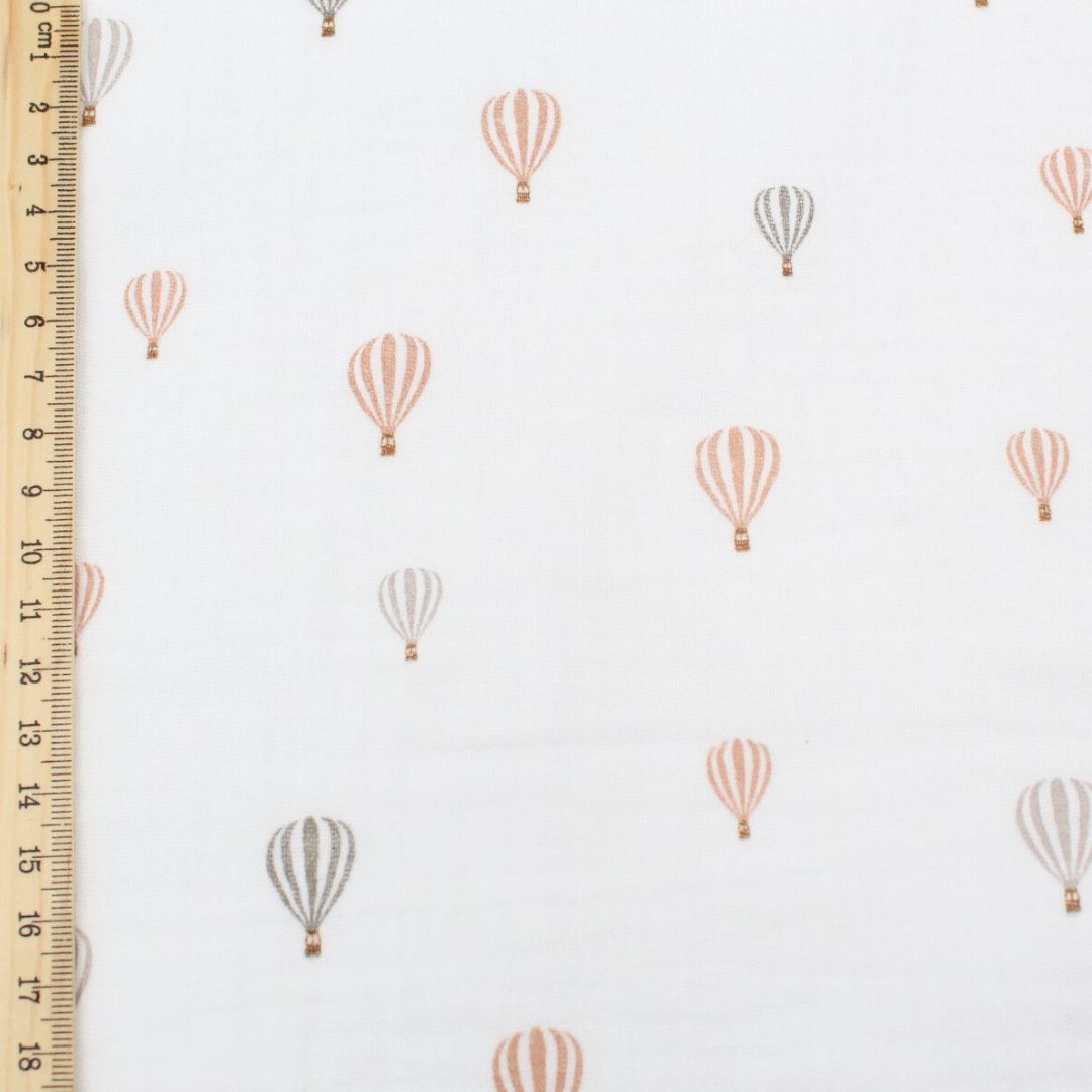 Musselinstoff Heißluftballons