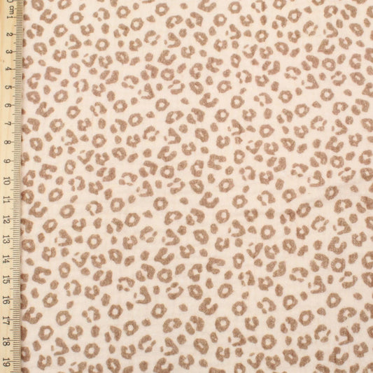 Musselin Stoff Leopardenmuster