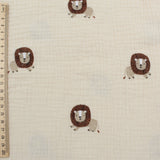 Musselin Stoff Löwe Beige