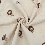 Musselin Stoff Löwe Beige