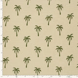 Musselin Stoff Palmen Beige
