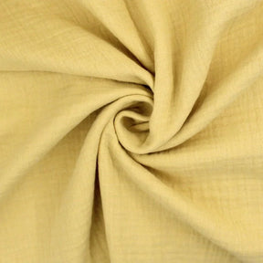 Weicher Musselin Stoff in Soft Yellow mit typischer Crinkle-Struktur