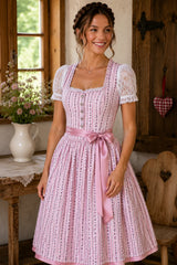 Baumwollsatin kleine Blumen | Rosa