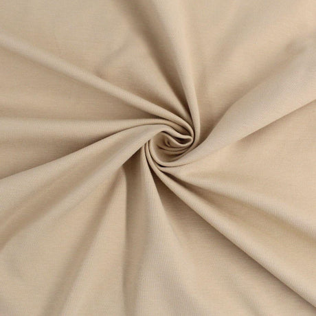 Baumwolljersey in Warmbeige
