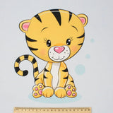 Panel mit Tiger auf Blau | Lineal