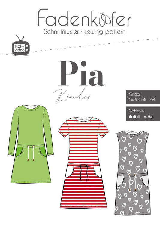 Schnittmuster Fadenkäfer Kleid Pia für Kinder