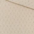Pointoille Feinstrickjersey Sand – Weicher Baumwollstoff mit Lochmuster