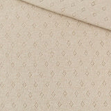 Pointoille Feinstrickjersey Sand – Weicher Baumwollstoff mit Lochmuster