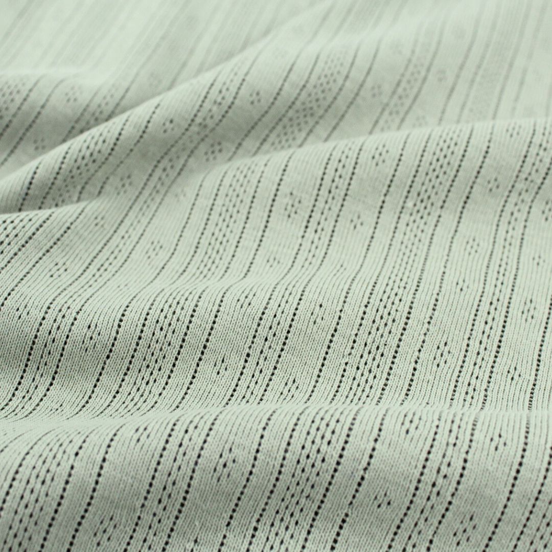 Pointoille Jersey Grün | Nahaufnahme