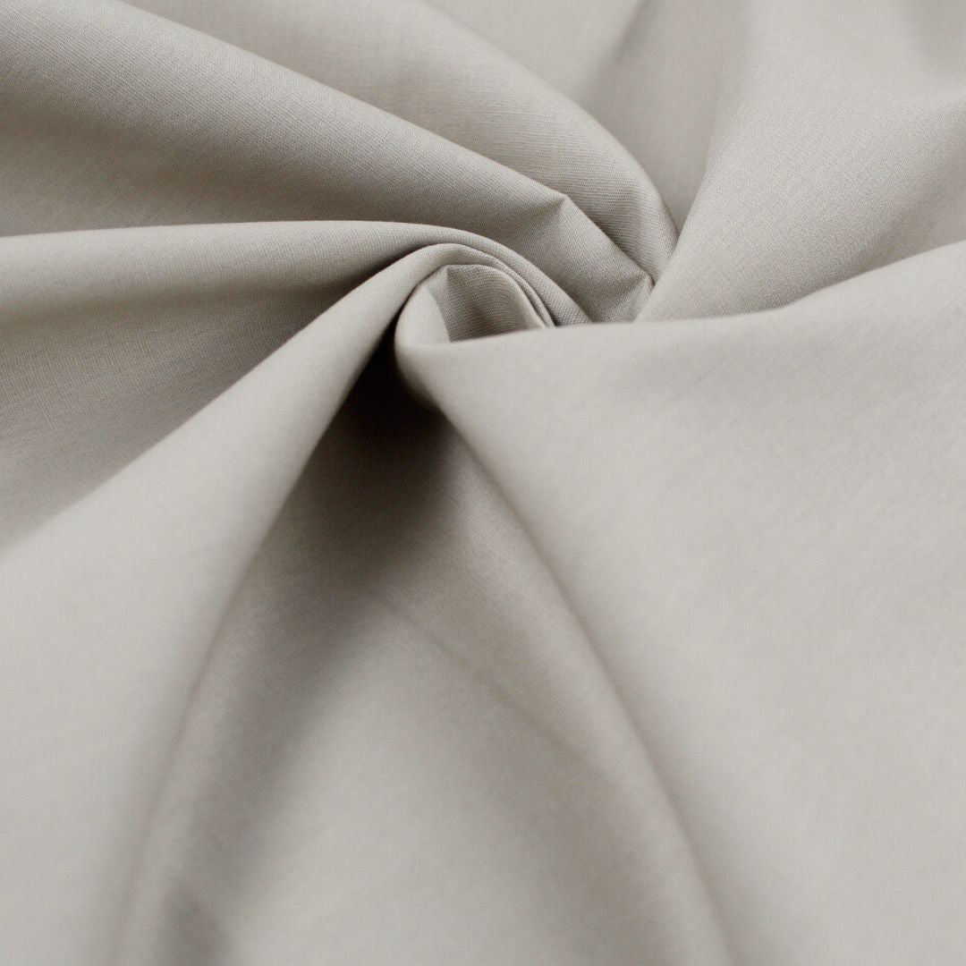 Nicht dehnbarer Baumstollstoff in Sandbeige Detailansicht
