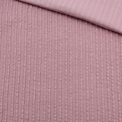 Rib Jacquard Stoff Uni