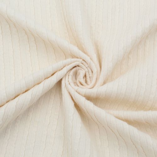 Rib Jacquard Stoff Uni