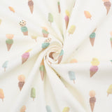 Rippenjersey Stoff Eiscreme