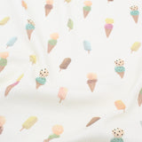 Rippenjersey Stoff Eiscreme