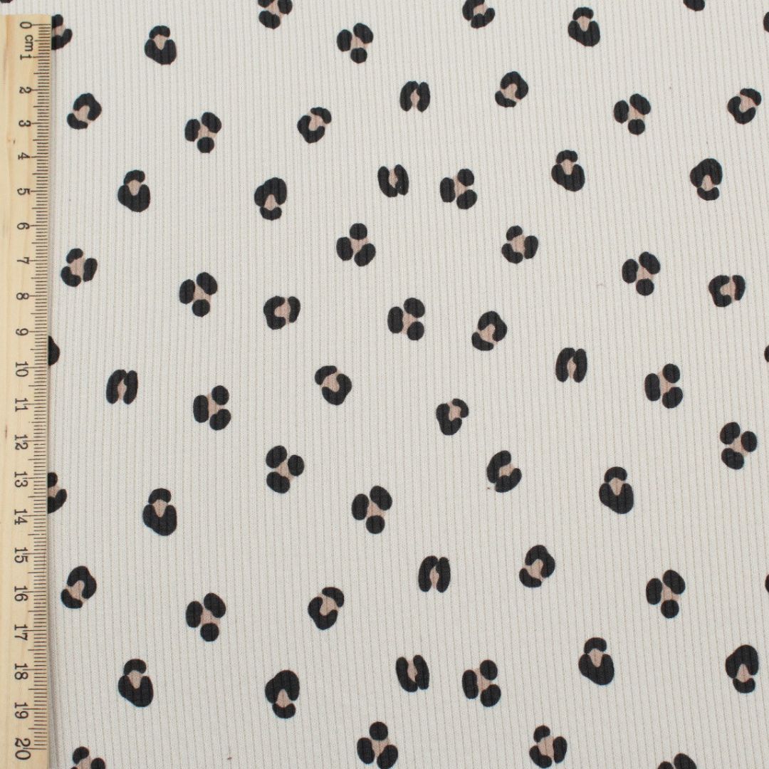 Rib Jersey Leopardenmuster
