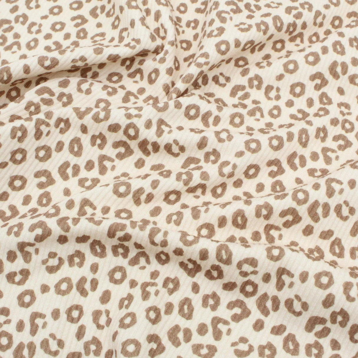 Rippstrick Jersey Stoff Leopardenmuster