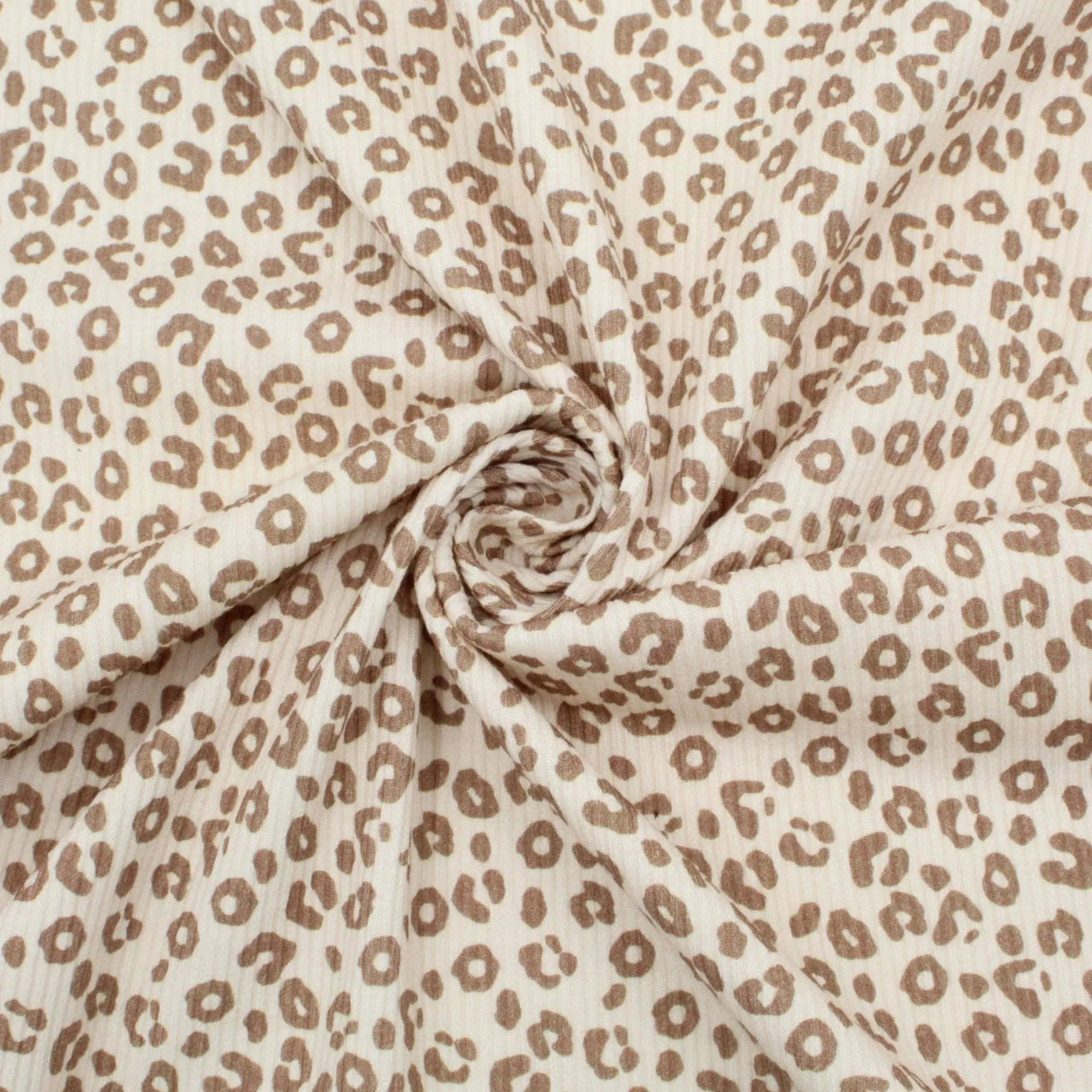 Rippstrick Jersey Stoff Leopardenmuster