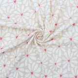 Rippstrick Jersey | Retro Blumen und Herzen