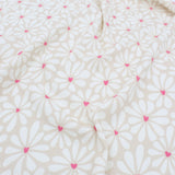 Rippstrick Jersey | Retro Blumen und Herzen