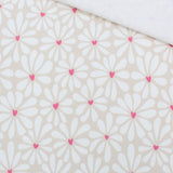 Rippstrick Jersey | Retro Blumen und Herzen