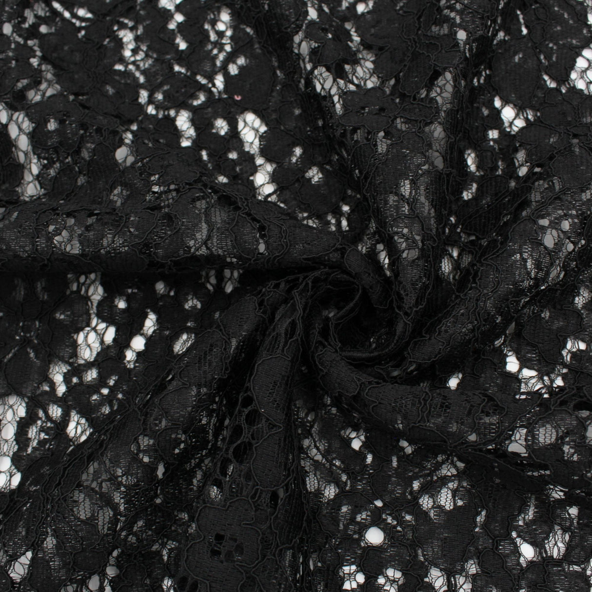 Spitzenstoff mit Spitzenrand | Uni