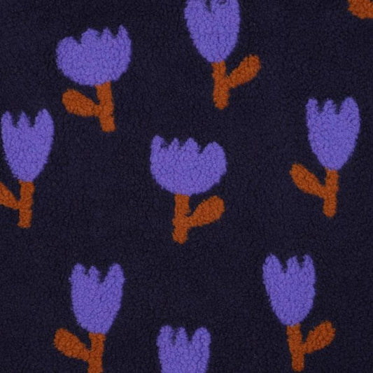 Vorbestellung Teddyplüsch Bouclé | Tulpenmuster
