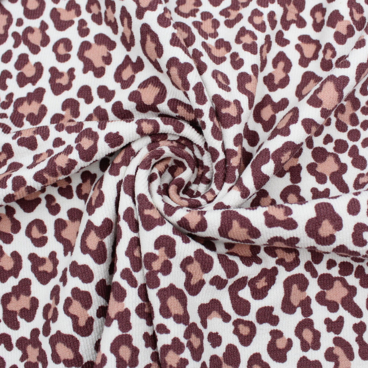 Terry Krepp Stoff Leopardenmuster