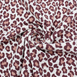Terry Krepp Stoff Leopardenmuster