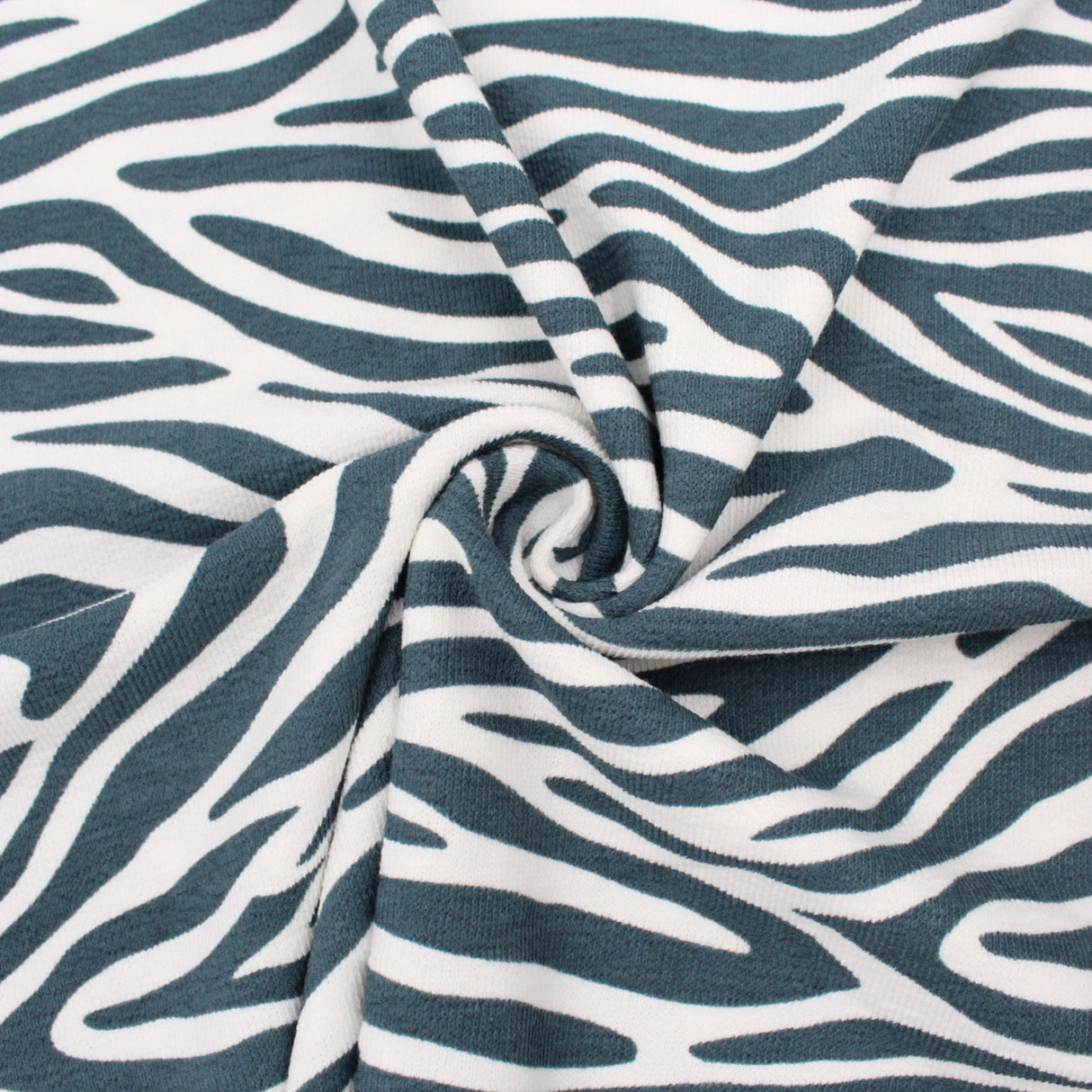 Terry Krepp Stoff Zebra
