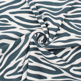 Terry Krepp Stoff Zebra