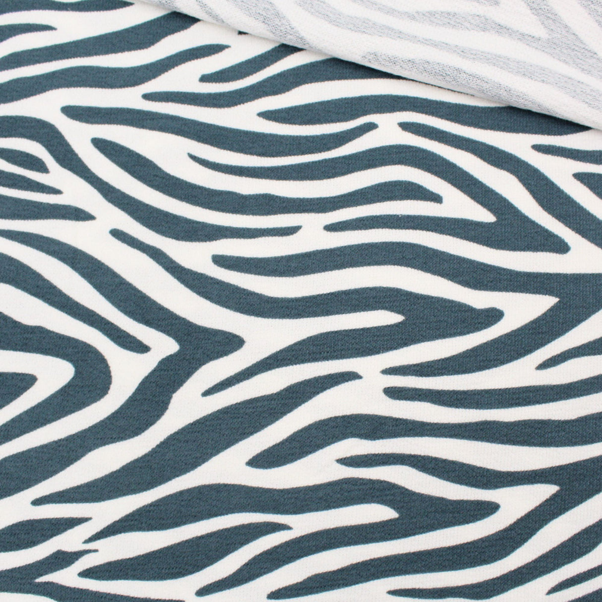 Terry Krepp Stoff Zebra